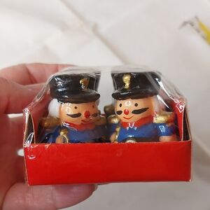 Festive Nutcracker Soldier Ornaments - Blue and Gold